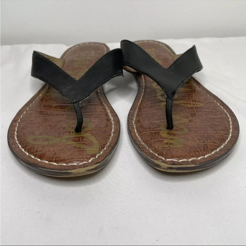 Sam Edelman Womens Kyra Black Leather Sandals Size 7.5